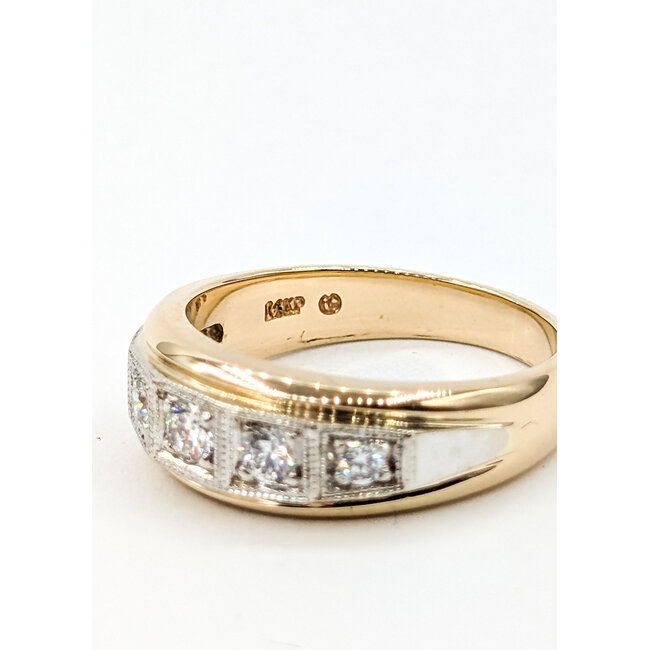 Ring Halo Pave 0.75ctw Near Colorless Diamonds 18kw 12mm Sz5.25 5.3g 125120031