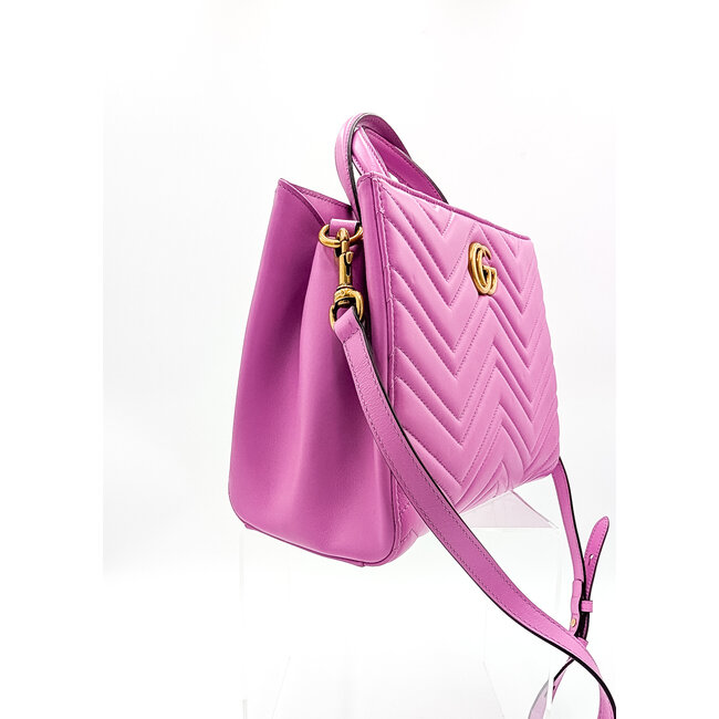 Handbag Gucci Chevron Matelasse Pink 2-Way 126015003