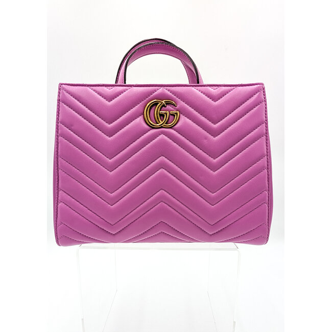 Handbag Gucci Chevron Matelasse Pink 2-Way 126015003