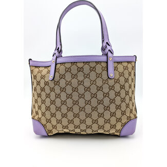 Shoulder Gucci GG Canvas Purple Leather Tote 126015004