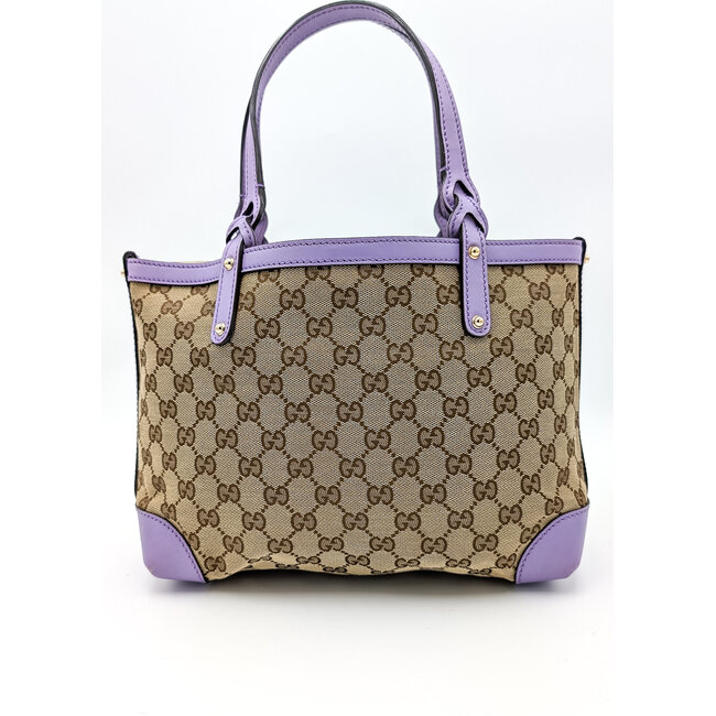 Shoulder Gucci GG Canvas Purple Leather Tote 126015004