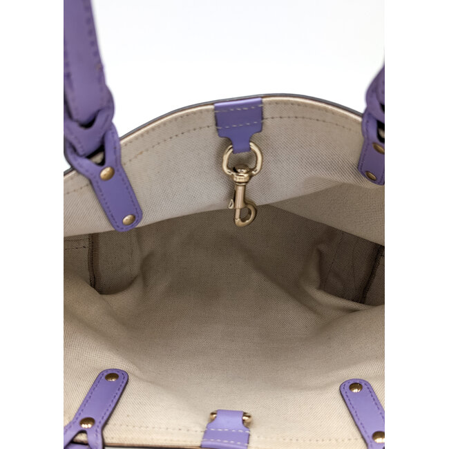 Shoulder Gucci GG Canvas Purple Leather Tote 126015004