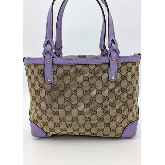 Shoulder Gucci GG Canvas Purple Leather Tote 126015004