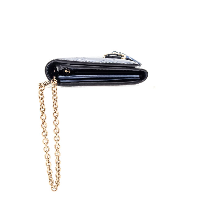 Clutch Gucci Emily WOC GG Navy Patent Leather 126015020