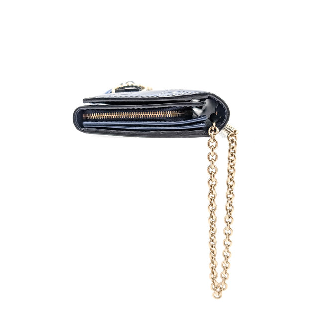 Clutch Gucci Emily WOC GG Navy Patent Leather 126015020