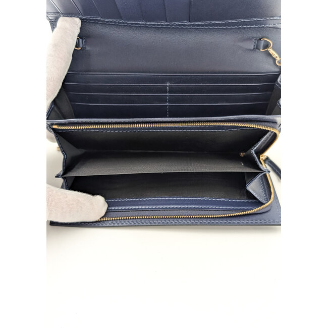 Clutch Gucci Emily WOC GG Navy Patent Leather 126015020