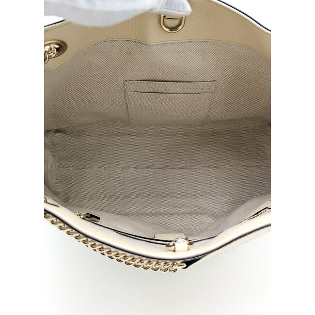 Shoulder Gucci Soho Interlocking GG White Leather 126015001