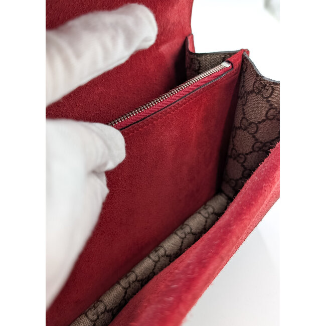 Handbag Gucci Dionysus Red Trim Leather Canvas 126015034