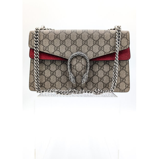 Handbag Gucci Dionysus Red Trim Leather Canvas 126015034