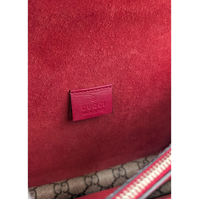 Handbag Gucci Dionysus Red Trim Leather Canvas 126015034