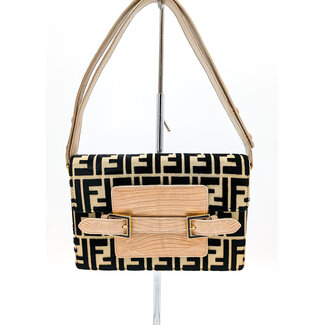 Handbag Fendi Zucca Leather (Lizard) 126015040