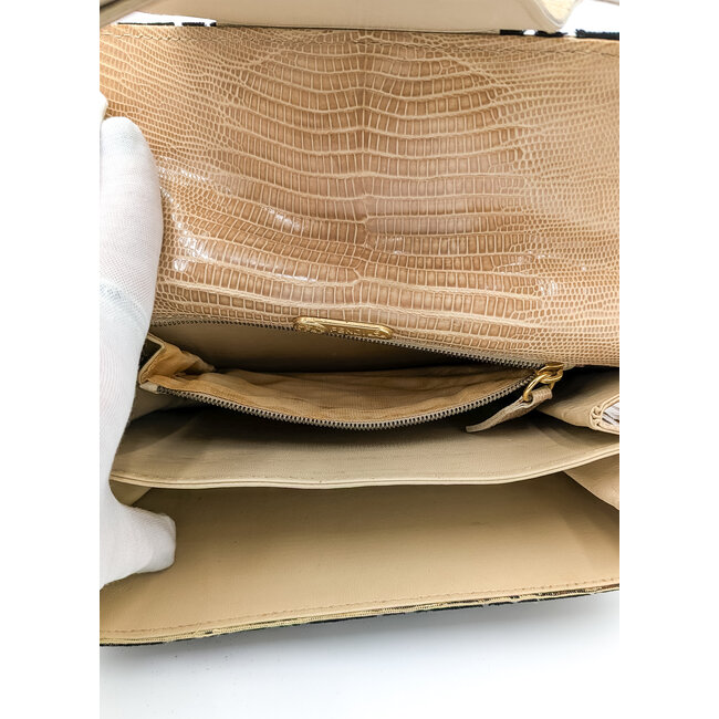 Handbag Fendi Zucca Leather (Lizard) 126015040