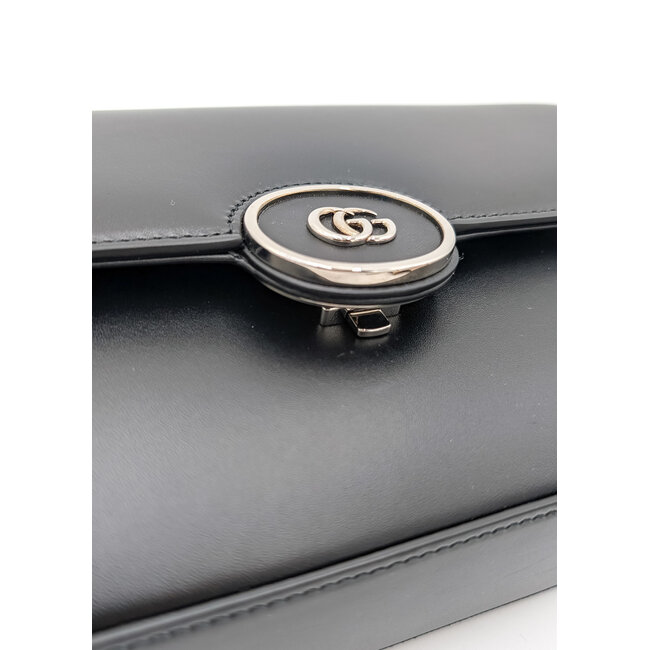 Handbag Gucci Petit GG Black Leather 126015041