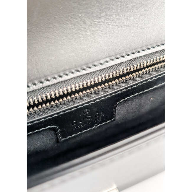 Handbag Gucci Petit GG Black Leather 126015041