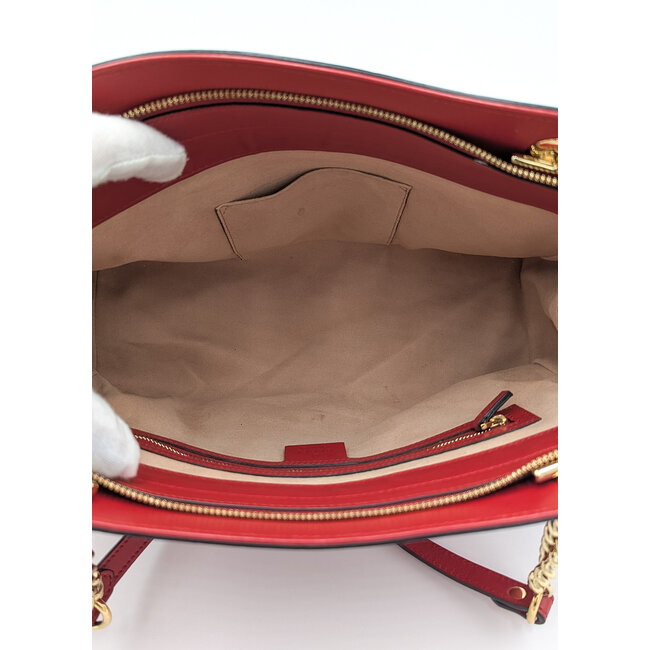 Handbag Gucci Guccissima GG Red Leather 126015042