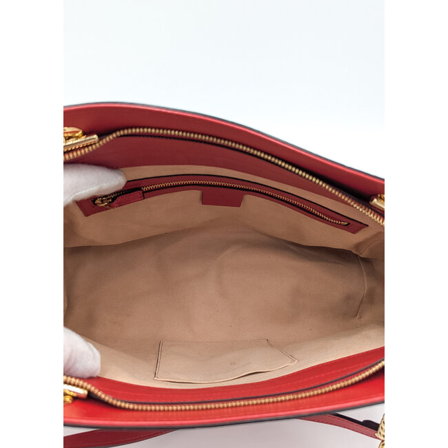 Handbag Gucci Guccissima GG Red Leather 126015042
