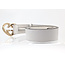 Belt Gucci Heart Interlocking G Buckle White Leather 126015048