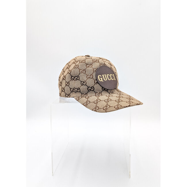 Cap Gucci Logo Beige Canvas 126015055