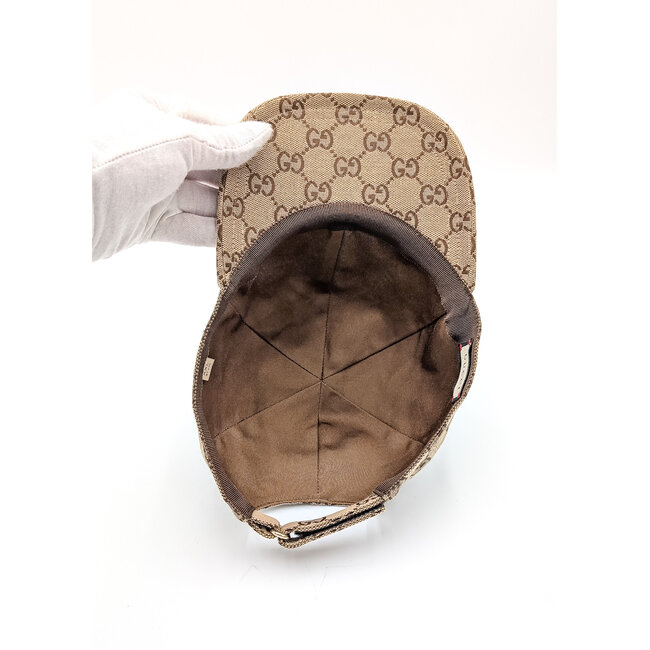 Cap Gucci Logo Beige Canvas 126015055