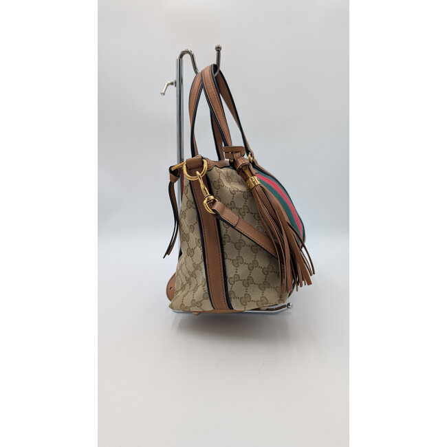 Handbag Gucci Sherry Line Red/Green Stripe 126015051