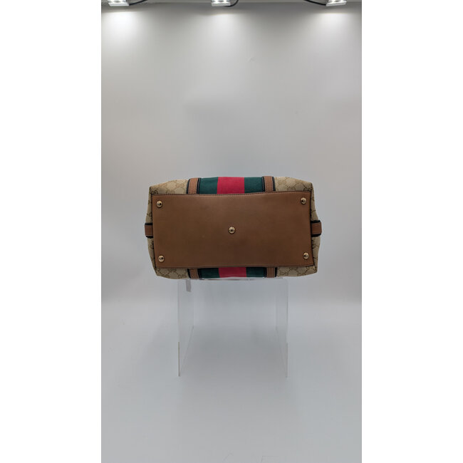 Handbag Gucci Sherry Line Red/Green Stripe 126015051