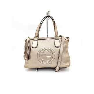 Handbag Gucci GG Tassel Golden Leather 126015060