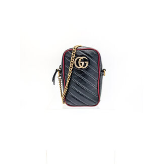 Crossbody Gucci GG Marmont Mini Red/Black Calfskin 126015053