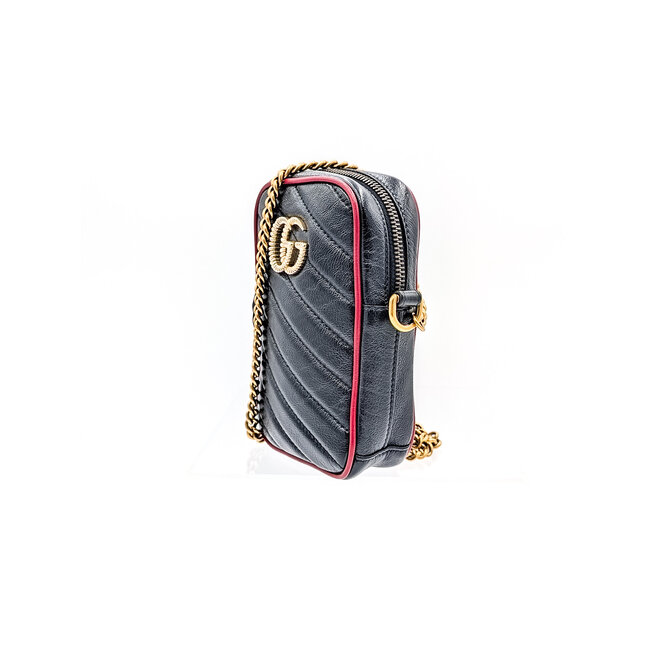 Crossbody Gucci GG Marmont Mini Red/Black Calfskin 126015053