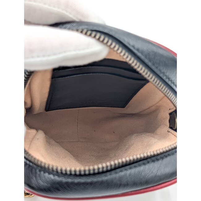 Crossbody Gucci GG Marmont Mini Red/Black Calfskin 126015053