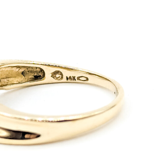 Ring Engagement .36ctw Round & Marquise Diamonds 14ky 6mm Sz6.75 2.99g 125120008