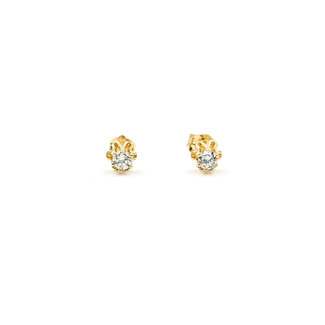 Earrings Buttercup .16ctw Round Diamonds 14ky 3.4mm .6g 125120009