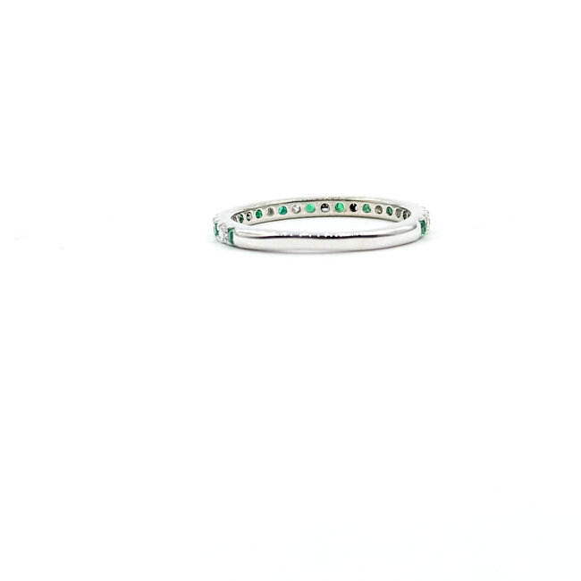 Ring Bridal .25ctw Round Diamonds .30ctw Emerald 14kw 2mm Sz6 1.7g 125120066