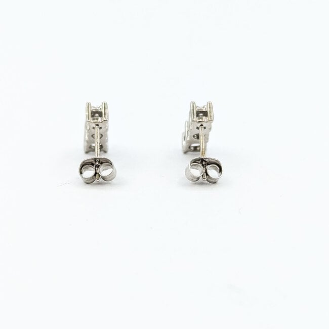 Earrings 3 Stone .25ctw Round Diamonds 14kw 1.84g 125120007