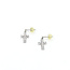 Earrings Stud Cross .10ctw Round Diamonds 14kw .55x.3" .74g 125120104