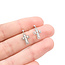 Earrings Stud Cross .10ctw Round Diamonds 14kw .55x.3" .74g 125120104