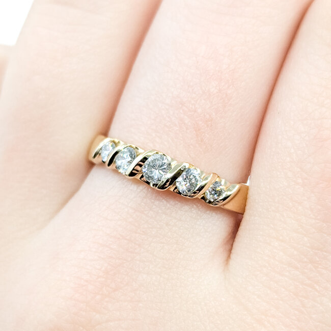 Ring Engagement .50ctw Round Diamonds 14ky 3.8mm Sz10 4.25g 125120073