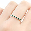 Ring Bridal .25ctw Round Diamonds .30ctw Emeralds 14kw 2mm Sz7 1.8g 125120060
