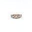 Ring 3-Stone Halo Milgrain & Wheat 1.00ctw Round Diamonds 14ktt 4.75mm Sz5.5 5.27g 125120002