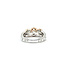 Ring 3-Stone Halo Milgrain & Wheat 1.00ctw Round Diamonds 14ktt 4.75mm Sz5.5 5.27g 125120002