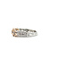Ring 3-Stone Halo Milgrain & Wheat 1.00ctw Round Diamonds 14ktt 4.75mm Sz5.5 5.27g 125120002