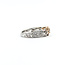 Ring 3-Stone Halo Milgrain & Wheat 1.00ctw Round Diamonds 14ktt 4.75mm Sz5.5 5.27g 125120002