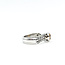 Ring 3-Row .05ctw Round Diamonds 1.60ct Orange Zircon 14kw Sz6.75 7.6g 225120035