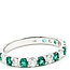 Ring Bridal .40ctw Round Diamonds 0.5ctw Emeralds 14kw 2.7mm Sz6.5 2.3g 125120061
