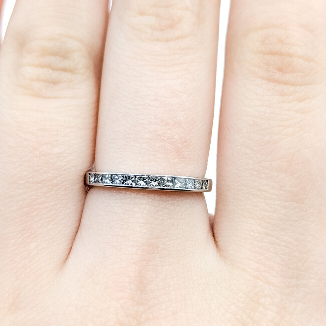 Ring Bridal .33ctw Princess Diamonds 14kw sz6.5 1.8g 125120084