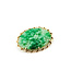 Brooch Carved Jade 14ky 40mmx30mm 8.2g 225120037