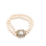 Bracelet Double Strand 2.00ctw Round Diamonds 13mm, 7mm South Sea Pearl 18ky 15mm 7.5" 37.95g 225120006