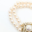 Bracelet Double Strand 2.00ctw Round Diamonds 13mm, 7mm South Sea Pearl 18ky 15mm 7.5" 37.95g 225120006