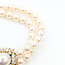 Bracelet Double Strand 2.00ctw Round Diamonds 13mm, 7mm South Sea Pearl 18ky 15mm 7.5" 37.95g 225120006
