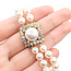 Bracelet Double Strand 2.00ctw Round Diamonds 13mm, 7mm South Sea Pearl 18ky 15mm 7.5" 37.95g 225120006