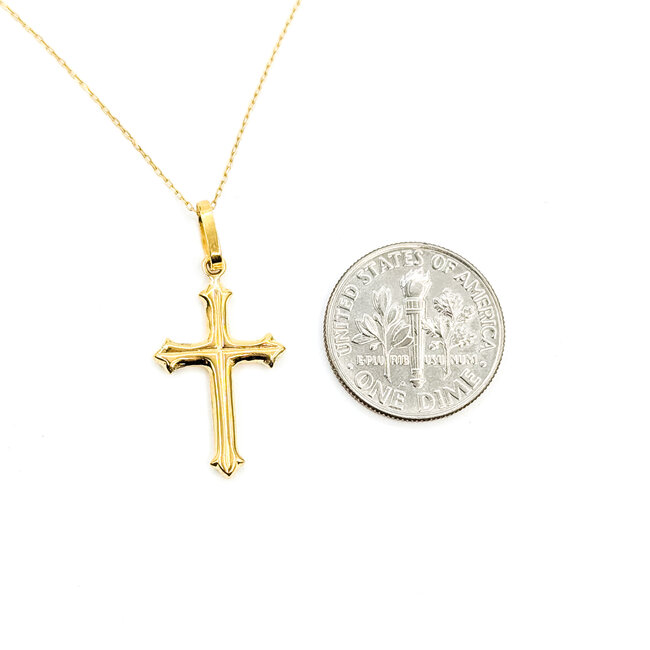 Pendant Cross 18ky 1.1x.5" 14-15" 1.12g 125122004